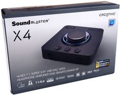 Звуковая карта USB 3.0 Creative Sound Blaster X4 70SB181500000 Super X-Fi Ultra DSP, 7.1, USB Type-C, 24 бит/192 кГц