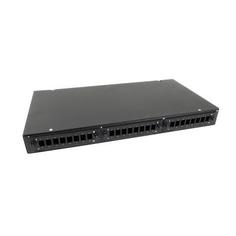 Кросс-бокс BNH B700.1-24-BK стоечный, портов: 24, FC, ST, SC, duplex LC, 48 хОВ, 1U, 44х410х220 мм (ВхШхГ), цвет: чёрный
