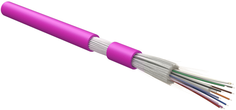 Кабель волоконно-оптический 50/125, 8 волокон Hyperline FO-DT-IN-504-8-HFLTx-MG (OM4) многомодовый, плотное буферное покрытие (tight buffer), для внут