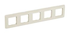 Рамка Legrand 773755 Cariva - 5 постов, горизонтальный/вертикальный монтаж, слоновая кость