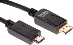 Кабель интерфейсный DisplayPort-HDMI VCOM CG609-1.8M M=>M 4K/60Hz 1.8м