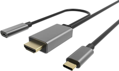 Кабель-адаптер VCOM CU423MCPD-1.8M USB 3.1 Type-C (m)-HDMI A (m) 4K/60Hz, PD, aluminium shell, 1.8м