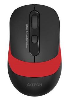 Мышь Wireless A4Tech Fstyler FG10 черный/красный оптическая (2000dpi) беспроводная USB (4but) 120065