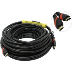 Кабель интерфейсный HDMI-HDMI VCOM CG525D-R-20.0 19M/M ver. 2.0, 2 фильтра, с усилителем, 20м