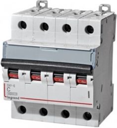 Автоматический выключатель Legrand 407306 DX³-E 6000 - 6 кА - тип характеристики C, 4П, 230/400 В~, 20 А, 4 модуля