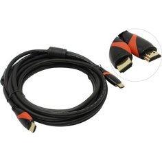 Кабель интерфейсный HDMI-HDMI VCOM CG525D-R-5.0 19M/M ver. 2.0, 2 фильтра, 5м