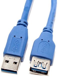 Кабель интерфейсный USB 3.0 Aopen/Qust ACU302-1.8M удлинительный A(М)/A(F), 1.8m