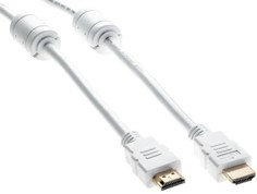 Кабель интерфейсный HDMI-HDMI Aopen/Qust ACG711DW-10M 19M/M ver 2.0, 2 фильтра, 10м, белый