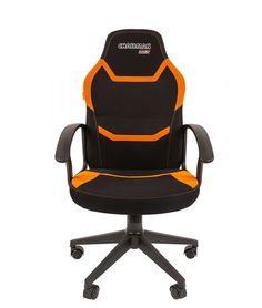 Кресло офисное Chairman game 9 ткань, цвет черно/оранжевый