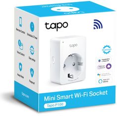 Розетка TP-LINK Tapo P100(4-pack) умная, мини, WiFi, ВТ, 10А, белая, 4 шт