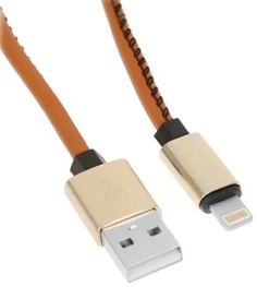 Кабель интерфейсный mObility УТ000023431 брелок, USB/Lightning, 25 см, коричневый