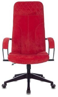 Кресло Бюрократ CH-608/FABRIC-RED руководителя, крестовина пластик, вельвет, цвет: красный