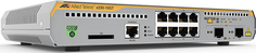 Коммутатор управляемый Allied Telesis L2+ managed switch 8*10/100/1000Mbps, 2*SFP uplink slots, 1 Fi