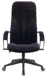 Кресло Бюрократ CH-608/FABRIC-BLACK руководителя, крестовина пластик, вельвет, цвет: черный