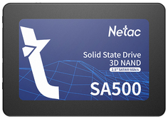 Накопитель SSD 2.5 Netac NT01SA500-512-S3X SA500 500GB SATA 6Gb/s 3D NAND TLC 520/450MB/s