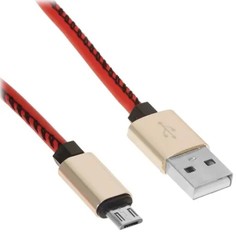Кабель интерфейсный mObility УТ000023422 брелок, USB/Micro-USB, 25 см, красный