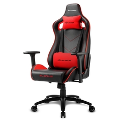 Кресло Sharkoon ELBRUS 2 BK/RD ELBRUS-2-BK/RD игровое, чёрно-красное, до 150кг (синтетическая кожа, регулируемый угол наклона, механизм качания)