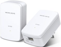 Адаптер powerline Mercusys MP500 KIT AV1000 Gigabit Powerline Kit, HomePlug AV2 standard, 1 Gigabit port, 300m over electrical circuits, plug and play