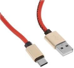 Кабель интерфейсный mObility УТ000023427 брелок, USB/Type-C, 25 см, красный