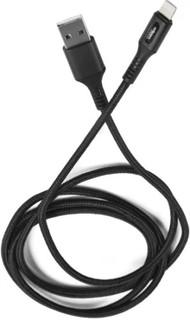 Кабель интерфейсный Hoco U79 Admirable УТ000022023 USB/Lightning, Smart Power Off, черный
