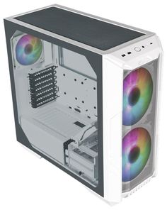 Корпус eATX Cooler Master HAF 500 H500-WGNN-S00 белый, без БП, боковая панель из закаленного стекла, USB Type-C, 2*USB 3.2, audio