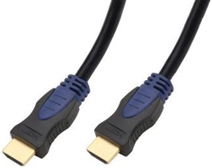 Кабель HDMI Wize WAVC-HDMI-0.5M 0.5 м, v.2.0a, 19M/19M, 30 AWG, Ethernet, позол.разъемы, экран, черный, эргоном. коннектор синего цвета