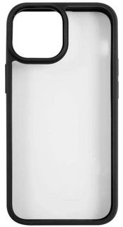 Чехол Usams US-BH768 УТ000028113 пластиковый, прозрачный для iPhone 13 mini, с цветным силиконовым краем, черный (IP13JX01)