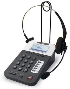 Телефон VoiceIP QTECH QVP-80 для контакт центра, 2 SIP линии, графический LCD экран 128*64 с подсветкой, 2 порта Ethernet RJ-45 LAN/PC (c блоком питан