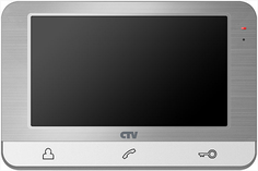 Видеодомофон CTV CTV-M1703 (серебро) с сенсорными клавишами управления в корпусе с soft-touch покрытием, графическое меню