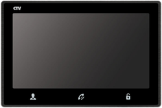 Видеодомофон CTV CTV-M2703 (черный) в корпусе с метал. рамкой, панель из стекла с сенсорным управлением "Easy buttons"