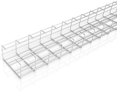 Лоток проволочный AXELENT 1412 X-TRAY C-образный шириной 220 мм, высотой 120 мм, нержавеющая сталь 304L, для агрессивных сред и при повышенных гигиен