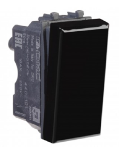 Выключатель DKC 4402101 модульный, "Черный квадрат", 1 модуль, "Avanti"