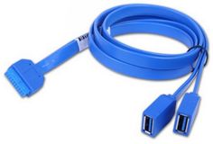 Кабель Chenbro 26H03313601A0 USB 3.0 20pin(f)-to-2xTypeA(f), 0.75м, для корпусов серии RM133, RM136 и RM146