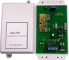 Считыватель Gate Gate-RX радиоканальный для считывания кодов брелоков Gate-TX. Wiegand 26; 433,92 МГц; до 15м (встроенная антенна); до 30 м(внешняя ан