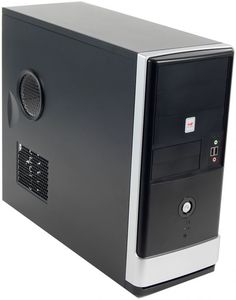 Корпус ATX InWin EAR002BG 6151358 черный/серый, без БП, 2*USB 2.0, audio