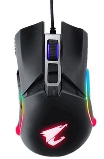 Мышь GIGABYTE Aorus M5 игровая, проводная USB, 1.8м, 16000dpi, RGB, 4 кнопки, чёрная