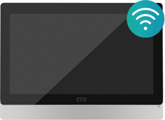 Видеодомофон CTV CTV-M5902 (черный) поддержка форматов AHD, TVI, CVI и CVBS с разрешением 1080p/720p/960H, встроенный модуль Wi-Fi