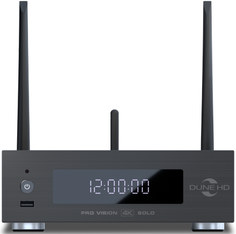 Медиаплеер Dune HD Pro Vision 4K Solo UltraHD/60 Hz/3D/HDR/HDR10+/Dolby Vision, RAM 4GB, Flash 32GB, USB2.0, 2*USB3.0, USB Type-C, HDD SATA 3.5, Micro