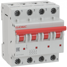 Автоматический выключатель модульный DKC MD63-4C25-10 4P 25А C 10kA, "YON"