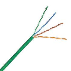 Кабель витая пара U/UTP 5e кат. 4 пары BNH B010.N-UTP-5E-LSZH-GN Ø 0,51мм, AWG24, LSZH (нг(A)-HFLTx), 100МГц,(305м), тип прокладки: внутри зданий, цве