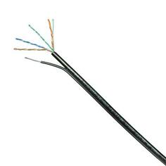 Кабель витая пара U/UTP 5e кат. 4 пары BNH B010.N-U/UTP-5E-OUT-PE-ST-BK Ø 0,51мм, AWG24, PE, 100МГц,(305м), с тросом, тип прокладки: снаружи зданий, ц