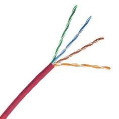 Кабель витая пара U/UTP 5e кат. 4 пары BNH B010.N-UTP-5E-LSZH-RD Ø 0,51мм, AWG24, LSZH (нг(A)-HFLTx), 100МГц,(305м), тип прокладки: внутри зданий, цве
