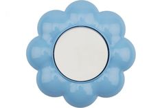 Выключатель KRANZ KR-78-0626 одноклавишный HAPPY Цветок скрытой установки, белый/голубой