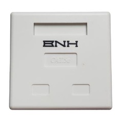 Розетка настенная BNH B400.2-5E-OB 2*RJ45, кат. 5е, неэкр., внешняя, цвет: белый