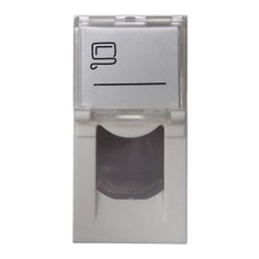 Вставка BNH B200.1-22.5x45-FBS Keystone Jack, 22,5х45 мм (ВхШ), плоская, цвет: белый