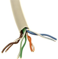 Кабель витая пара UTP 5e кат. 4 пары Aopen/Qust ANC5141 одножильный, оболочка PVC, бухта 100m