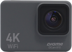 Экшн-камера Digma DiCam 810 DC810 4K, WiFi, серая