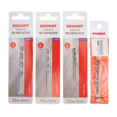 Набор Rexant 91-0596 сверл по металлу Домашний Mini (HSS) диаметр 3-4-5-6 мм (4 шт.)