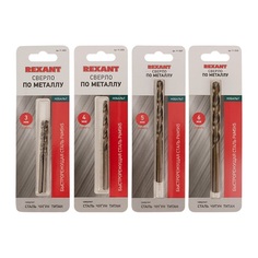 Набор Rexant 91-0590 сверл по металлу Токарь Mini (P6M5K5) диаметр 3-4-5-6 мм (4 шт.)