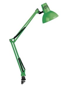 Светильник настольный Camelion KD-312 С05 под лампу накаливания, макс. мощ. 40Вт, ~230В, E27, зеленый, со струбциной